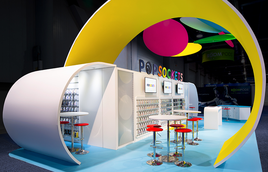 round corner for booth design Field Marketing